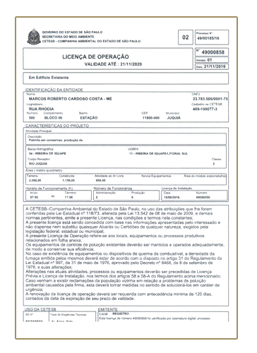 Operating license
